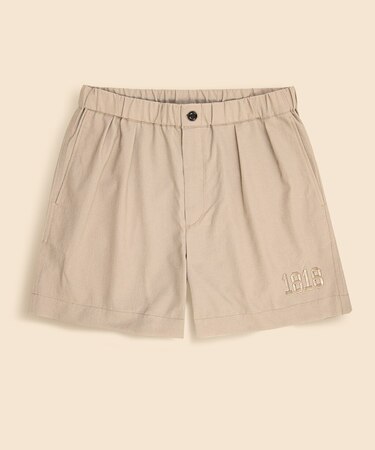 ◆オンラインストア限定◆ポリエステル 1818ロゴ プリーテッドショーツ