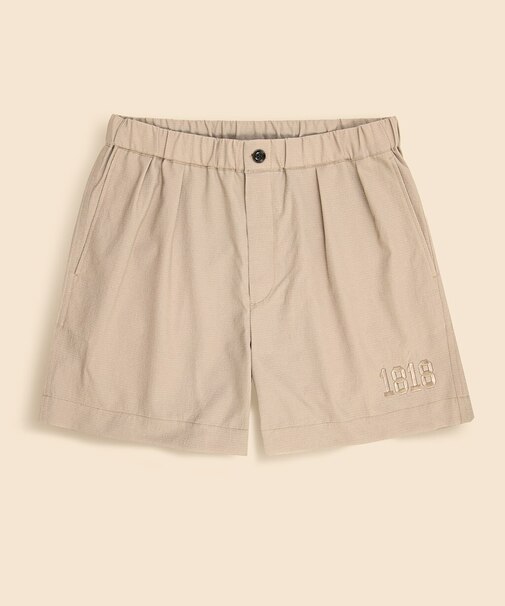 ◆オンラインストア限定◆ポリエステル 1818ロゴ プリーテッドショーツ