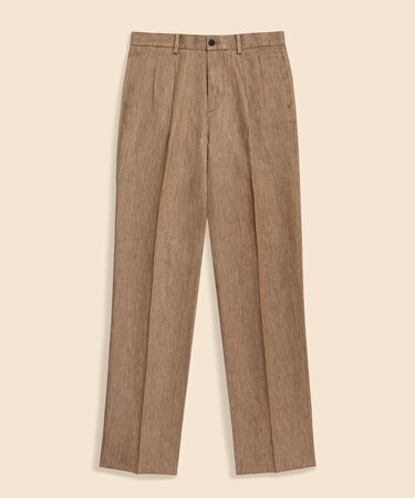 リネン プリーテッドパンツ PLT