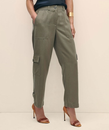 リヨセル クロップド ソフトカーゴパンツ