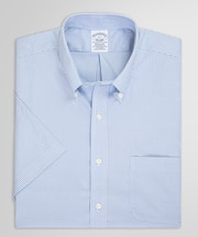 スーピマコットンストレッチ　ギンガムチェック　ショートスリーブ　ドレスシャツ　Regular Fit