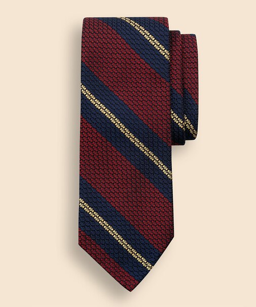 シルク オルタネイトストライプ ガルザタイ