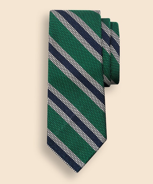 シルク フレームドストライプ ガルザタイ｜ブルックス ブラザーズの