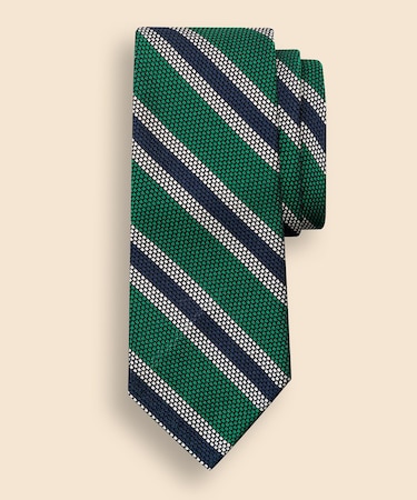 シルク フレームドストライプ ガルザタイ