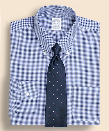 スーピマコットンストレッチ ギンガムチェック ドレスシャツ Regular Fit