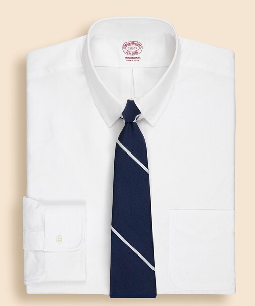 ◆JAPAN TRAD.◆ スーピマコットン　タブカラー　６つ釦　ドレスシャツ　Traditional Fit