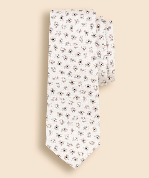 シルク　フレームドペイズリー　ジャカードタイ