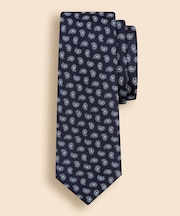 シルク　フレームドペイズリー　ジャカードタイ