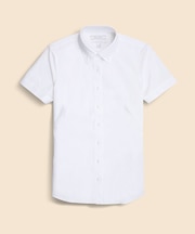 スーピマコットンストレッチ ショートスリーブ ボタンダウンシャツ Fitted Fit