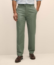 リネン／コットン　プレーンフロントパンツ　Regular