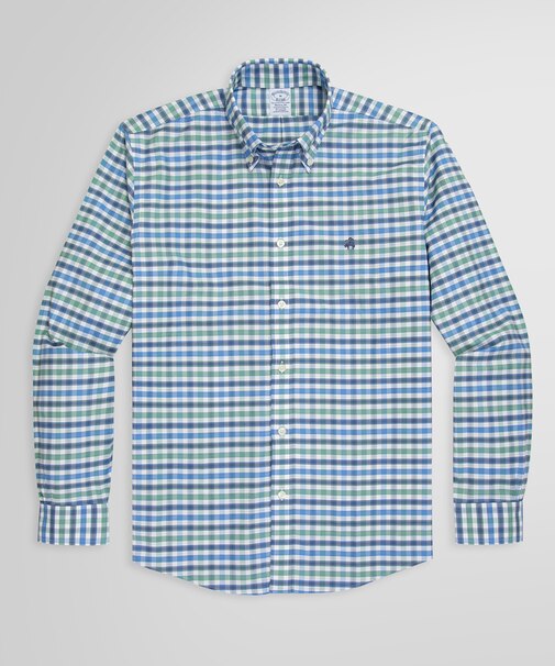 ストレッチオックスフォード GFロゴ チェック カジュアルシャツ Regular Fit