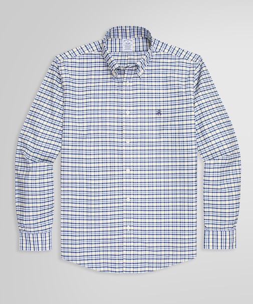 ストレッチオックスフォード GFロゴ チェック カジュアルシャツ Regular Fit