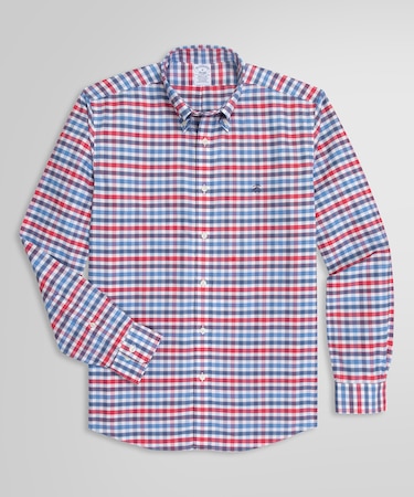 ストレッチオックスフォード GFロゴ チェック カジュアルシャツ Regular Fit