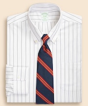 ストレッチコットン　ロイヤルオックスフォード　オルタネイトストライプ　ドレスシャツ　Slim Fit