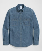 コットン アートスクール インディゴシャンブレーシャツ Regular Fit