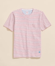 コットンジャージー　スラブ　GFロゴ　ストライプ　Tシャツ