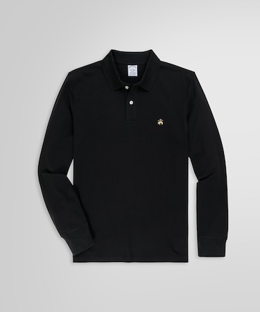 GF スーピマコットン ストレッチピケ ロングスリーブポロシャツ Slim Fit