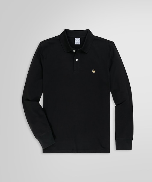 GF スーピマコットン ストレッチピケ ロングスリーブポロシャツ Slim Fit