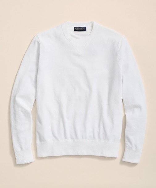 ブラッシュドコットン クルーネックセーター