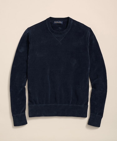 ブラッシュドコットン クルーネックセーター