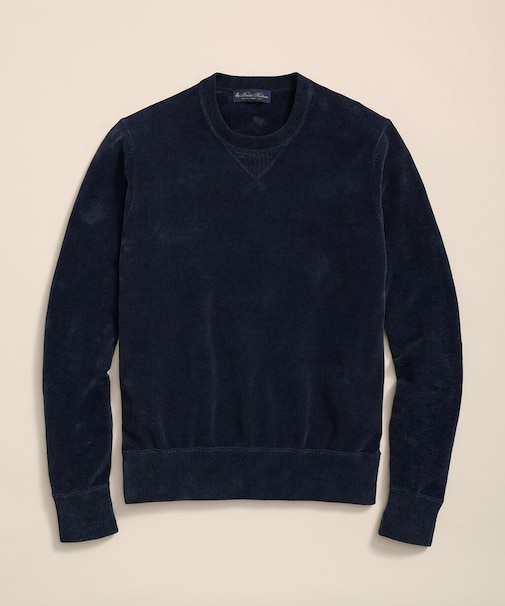 ブラッシュドコットン クルーネックセーター