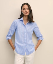 スーピマコットンストレッチ ストライプシャツ Classic Fit