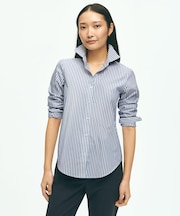 スーピマコットンストレッチ ベンガルストライプ ドレスシャツ Classic Fit