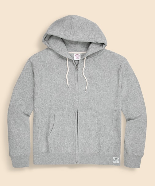 コットンフレンチテリー GFロゴラベル ダブルジップフーディー