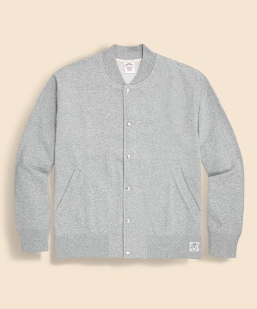 コットンフレンチテリー GFロゴラベル ベースボールジャケット