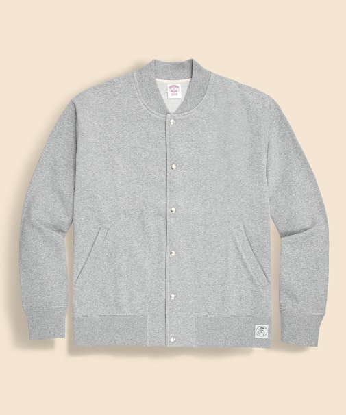コットンフレンチテリー GFロゴラベル ベースボールジャケット