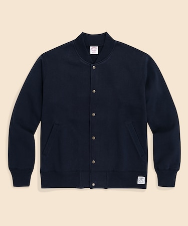 コットンフレンチテリー GFロゴラベル ベースボールジャケット