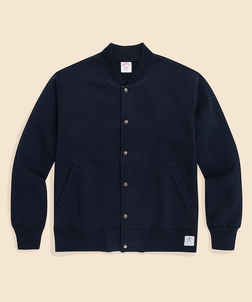 コットンフレンチテリー GFロゴラベル ベースボールジャケット