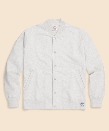 コットンフレンチテリー GFロゴラベル ベースボールジャケット