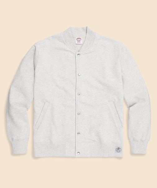 コットンフレンチテリー GFロゴラベル ベースボールジャケット