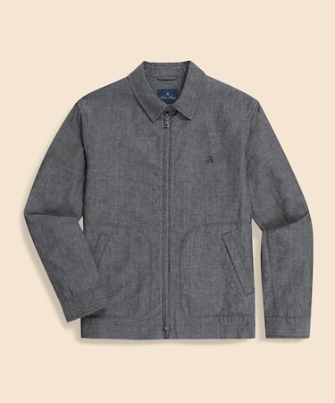 コットン GFロゴ ジップアップ ショートジャケット