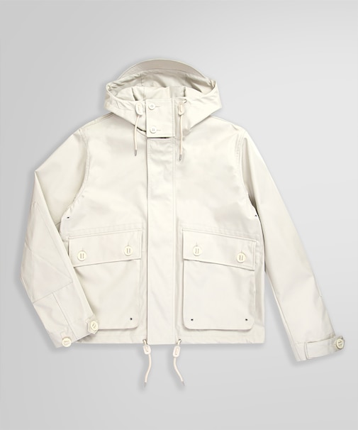 コットンブレンド フーデッド ウィンドブレーカー