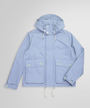 コットンブレンド フーデッド ウィンドブレーカー