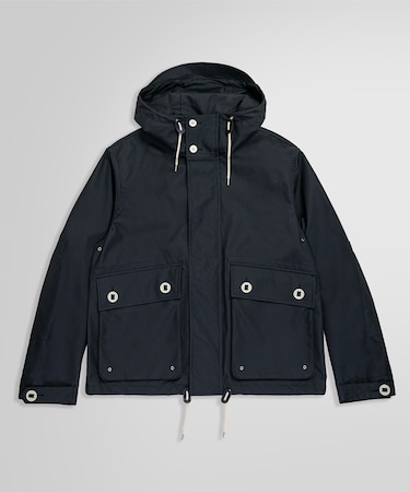 コットンブレンド フーデッド ウィンドブレーカー