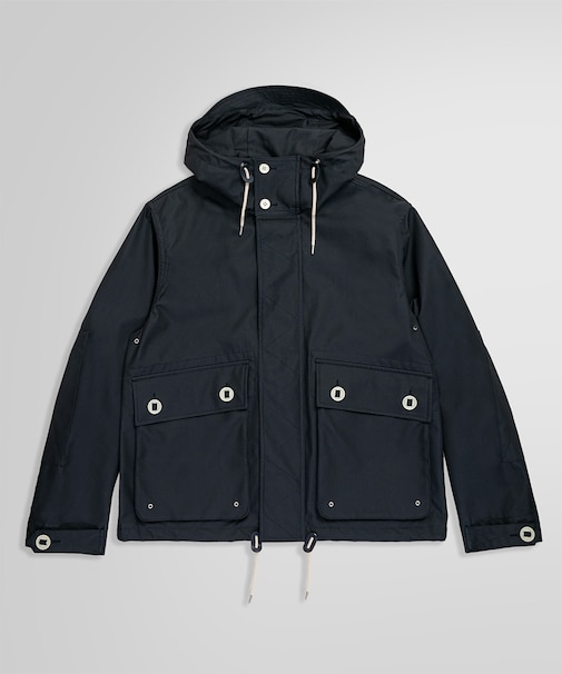 コットンブレンド フーデッド ウィンドブレーカー