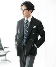 ◆JAPAN TRAD.◆ ウール　ダブル６釦ブレザー　Classic　Made by RING JACKET