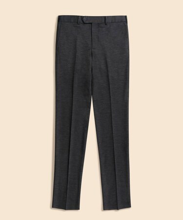 ウール/ポリエステル モクロディ ニット プレーンフロント トラウザーズ Slim