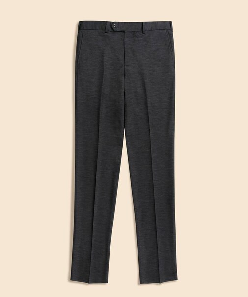 ウール/ポリエステル モクロディ ニット プレーンフロント トラウザーズ Slim