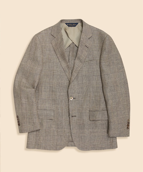 CLASS クラス　リネン混　アンコンジャケット アイリッシュリネン グレンプラッド 2釦アンコンジャケット Classic
