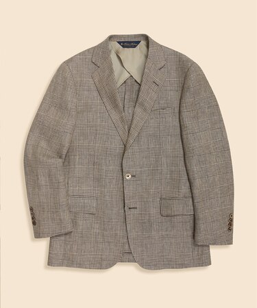 アイリッシュリネン グレンプラッド 2釦アンコンジャケット Classic