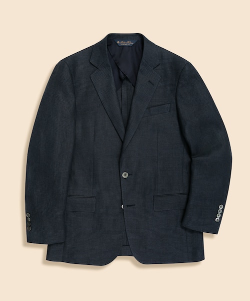 アイリッシュリネン グレンプラッド 2釦アンコンジャケット Classic
