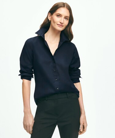 スーピマコットンストレッチ ドレスシャツ Fitted Fit