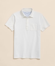 コットンピケジャージー　GFロゴ　ガーメントダイ　ポロシャツ