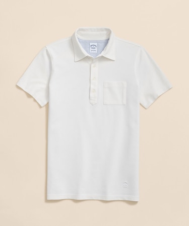 コットンピケジャージー GFロゴ ガーメントダイ ポロシャツ