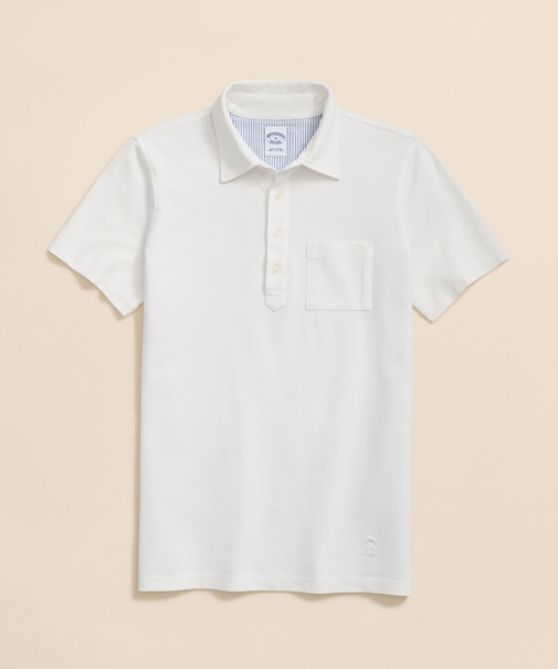 コットンピケジャージー GFロゴ ガーメントダイ ポロシャツ