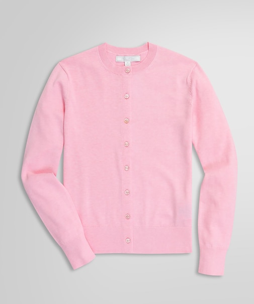 スーピマコットン クルーネック カーディガン